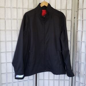 Novara XL dark gray full zip mens cycling rain jacket